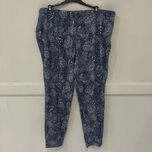 NWT Lucky Brand Women's Paisley Pull On Drawstring Sleep Pants SizeXXL $60 5B026